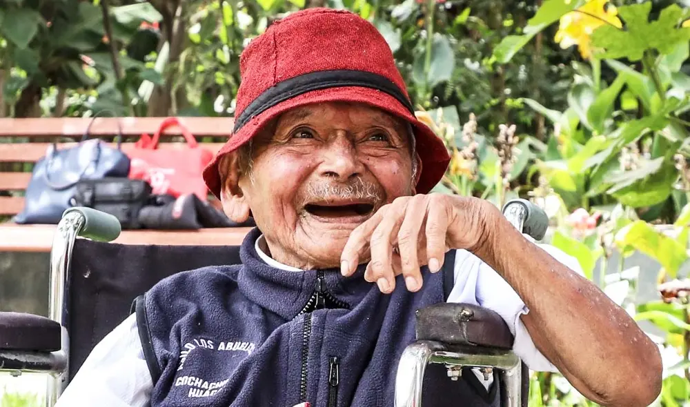 Marcelino Abad Tolentino, el peruano que cumplió 124 años el último 5 de abril. Foto: @MIDIS_Pension65/X