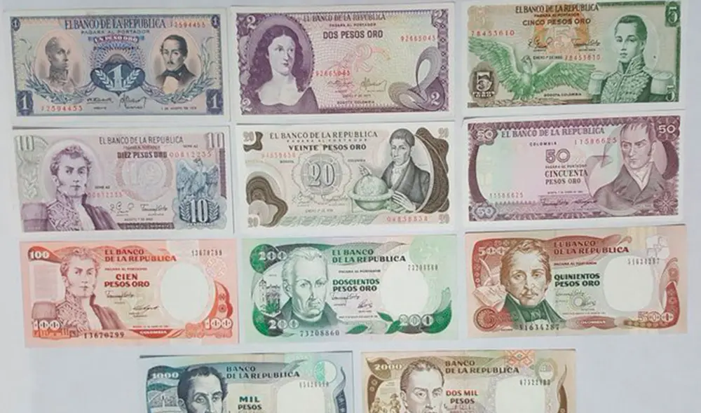 Los billetes coleccionables se caracterizan por su antigüedad y por lo complicado que representa ubicarlos. Foto: X/ Monedas de Colombia Los billetes coleccionables se caracterizan por su antigüedad y por lo complicado que representa ubicarlos. Foto: X/ Monedas de Colombia