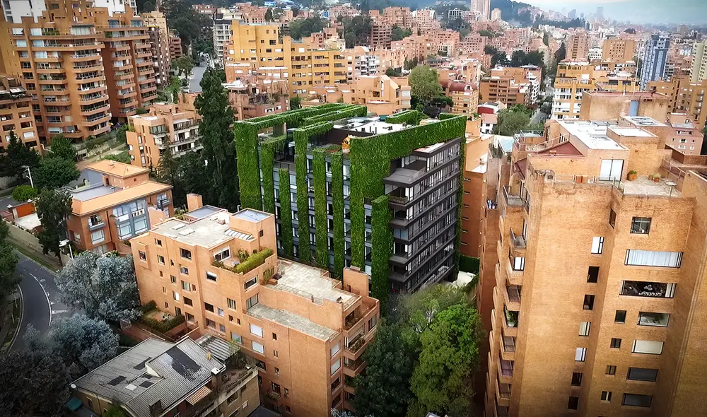 El edificio Santalaia es capaz de generar oxígeno, atrapar el polvo y reutilizar el agua, beneficiando el entorno de sus habitantes Foto: ArchDaily El edificio Santalaia es capaz de generar oxígeno, atrapar el polvo y reutilizar el agua, beneficiando el entorno de sus habitantes Foto: ArchDaily