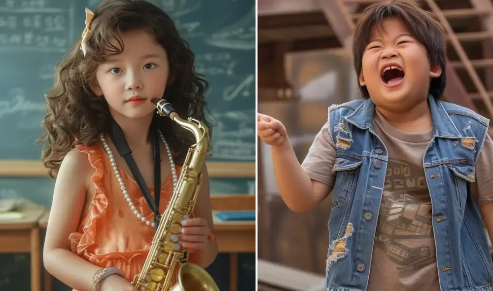 Así lucirían Lisa Simpson y Nelson Muntz de la serie animada 'Los Simpson' si fueran coreanos, según la IA. Foto: composición LR/No-Neighborhood-2119/Midjourney Así lucirían Lisa Simpson y Nelson Muntz de la serie animada 'Los Simpson' si fueran coreanos, según la IA. Foto: composición LR/No-Neighborhood-2119/Midjourney