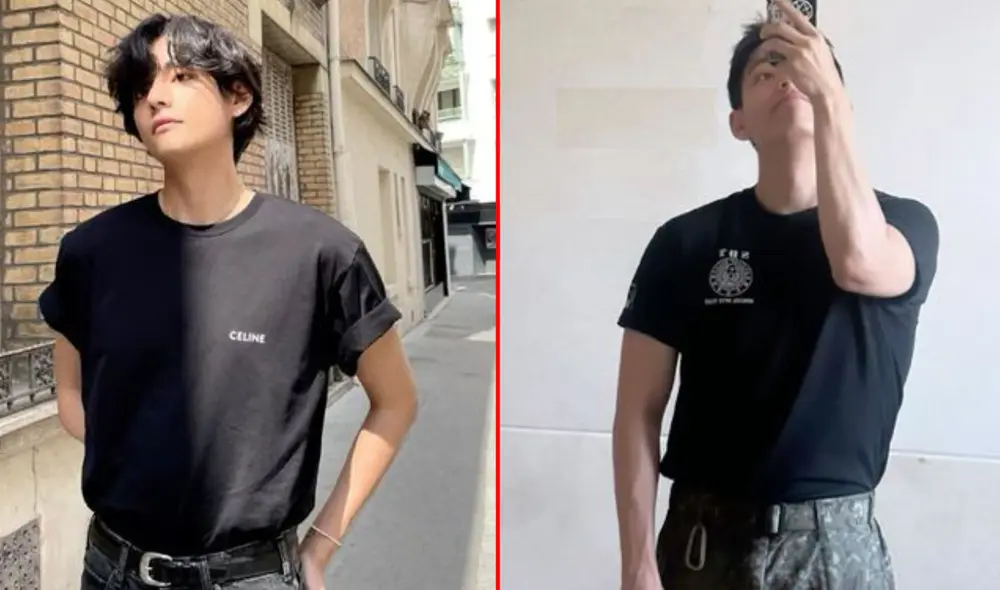 Taehyung ingresó al servicio militar el 11 de diciembre de 2023. Foto: composición LR/Instagram tvh