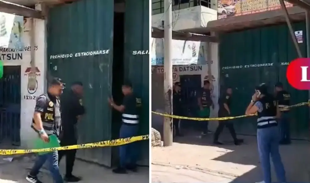 Efectivos policiales cercaron la zona para las investigaciones correspondientes. Foto: La República Efectivos policiales cercaron la zona para las investigaciones correspondientes. Foto: La República