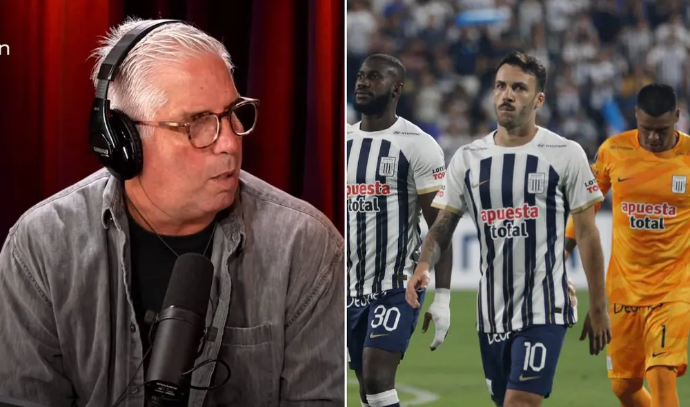 Alianza Lima se ubica último en su grupo en la Copa Libertadores 2024. Foto: composición LR/captura D&T con Diego Rebagliati y Talía Azcarate/Luis Jiménez/La República