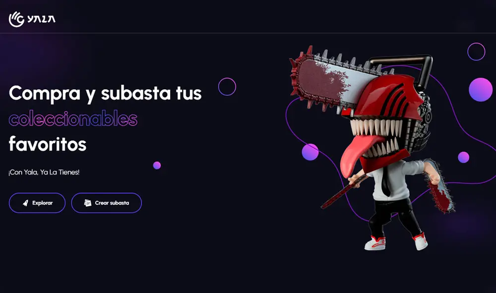 Página principal de Yala. Para comprar o vender, hay que registrarse. Foto: captura Yala