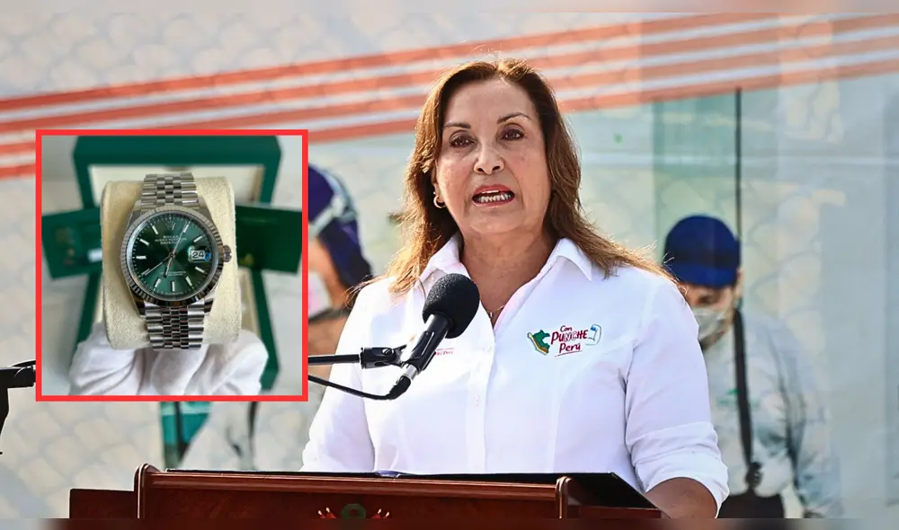 Presidenta Boluarte no ha querido transparentar el origen de los relojes Rolex que utilizó desde la primer revelación periodística. Foto: composición LR/ Andina. Presidenta Boluarte no ha querido transparentar el origen de los relojes Rolex que utilizó desde la primer revelación periodística. Foto: composición LR/ Andina.