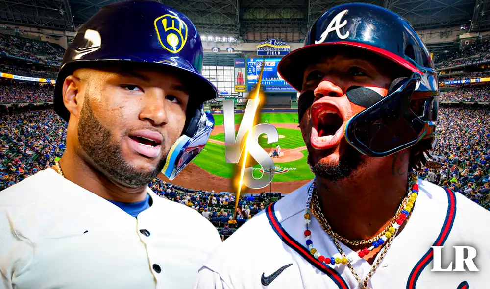 La forma de jugar de Ronald Acuña Jr. se asemeja mucho a la de Jackson Chourio tanto en defensa como en ataque. Foto: composición de Gerson Cardoso/LR/AFP/Freepik