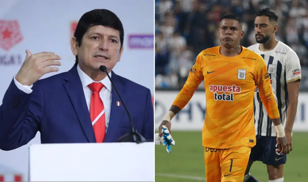 Agustín Lozano estuvo en el estadio La Nueva Olla para ver el Alianza Lima vs. Cerro Porteño. Foto: composición LR/difusión/Luis Jiménez/La República
