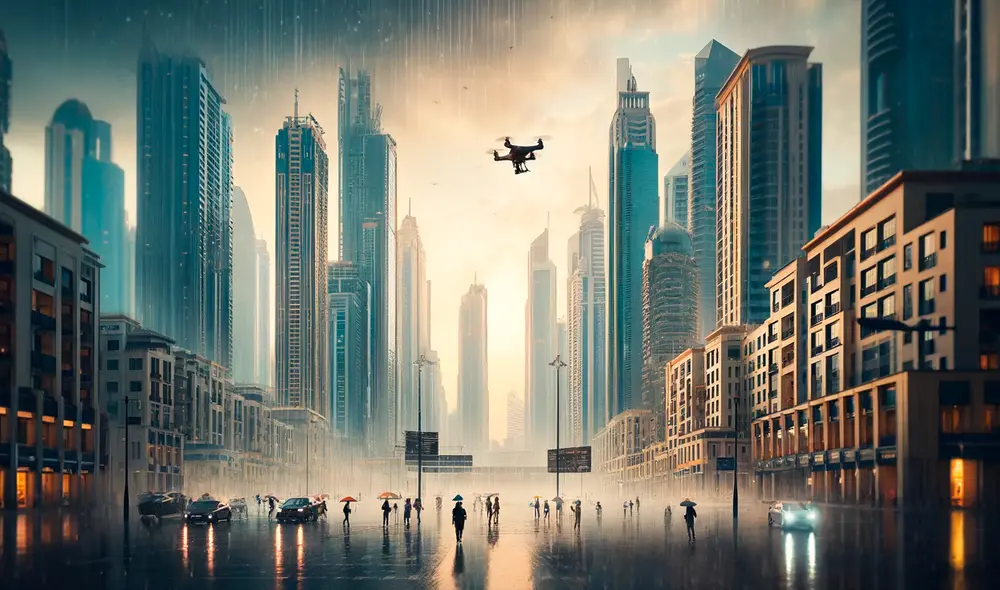 El proceso de siembra de lluvia en Dubái es una maravilla de la ciencia moderna. Foto: Dall-e de ChatGPT