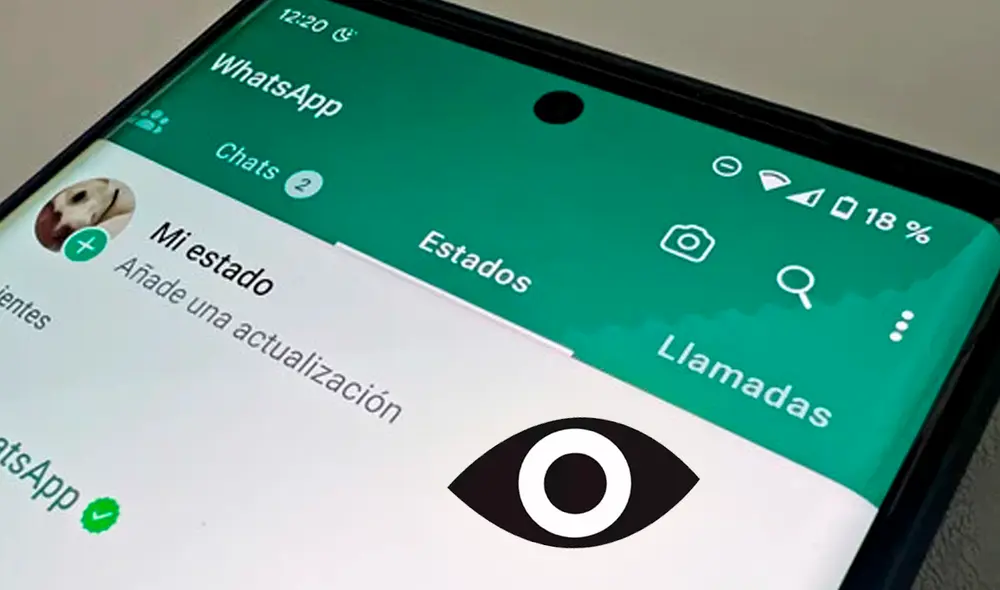 El ícono de ojo aparece en la parte inferior de tus estados de WhatsApp. Foto: Xataka
