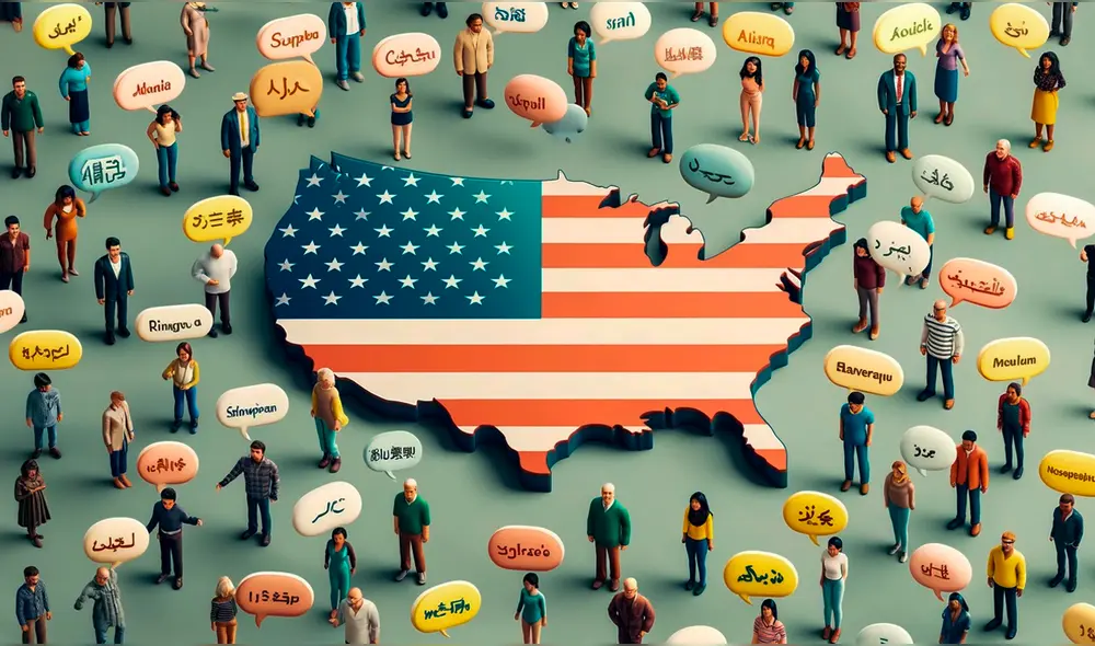 Aunque el inglés es muy relacionado con Estados Unidos, sus habitantes se comunican en más de 350 idiomas. Foto: IA