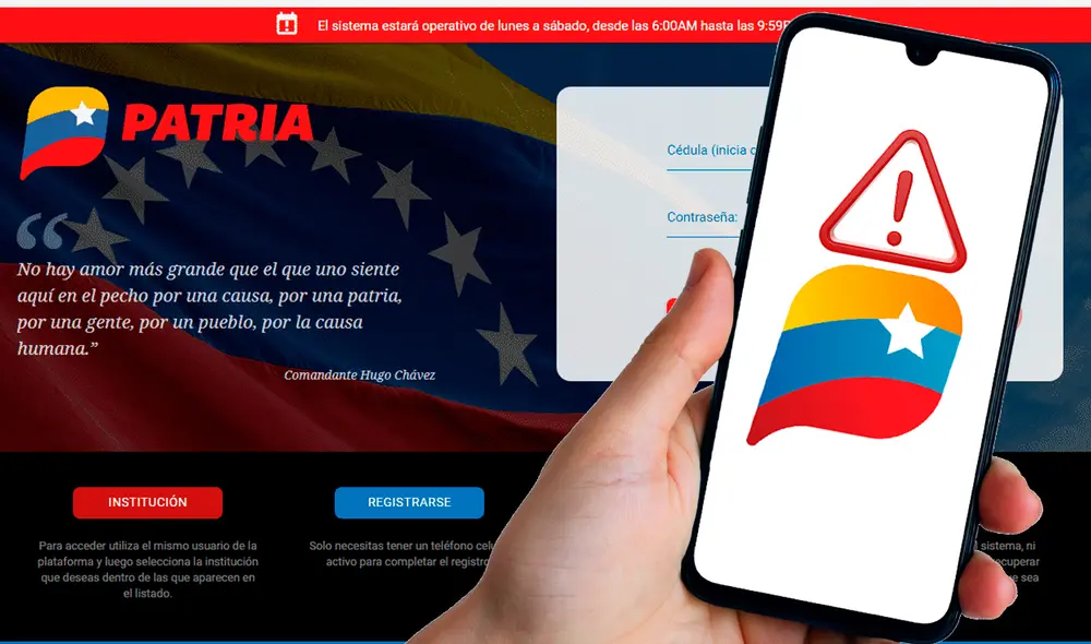 El Sistema Patria es la plataforma oficial del Gobierno para la entrega de bonos. Foto: composición LR/Patria/Freepik