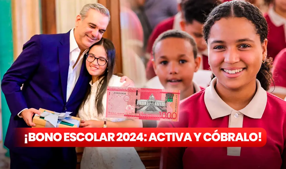 El Bono Escolar es también conocido como Bono a Mil y es un apoyo económico para los dominicanos padres de familia. Foto: composición LR / MINERD