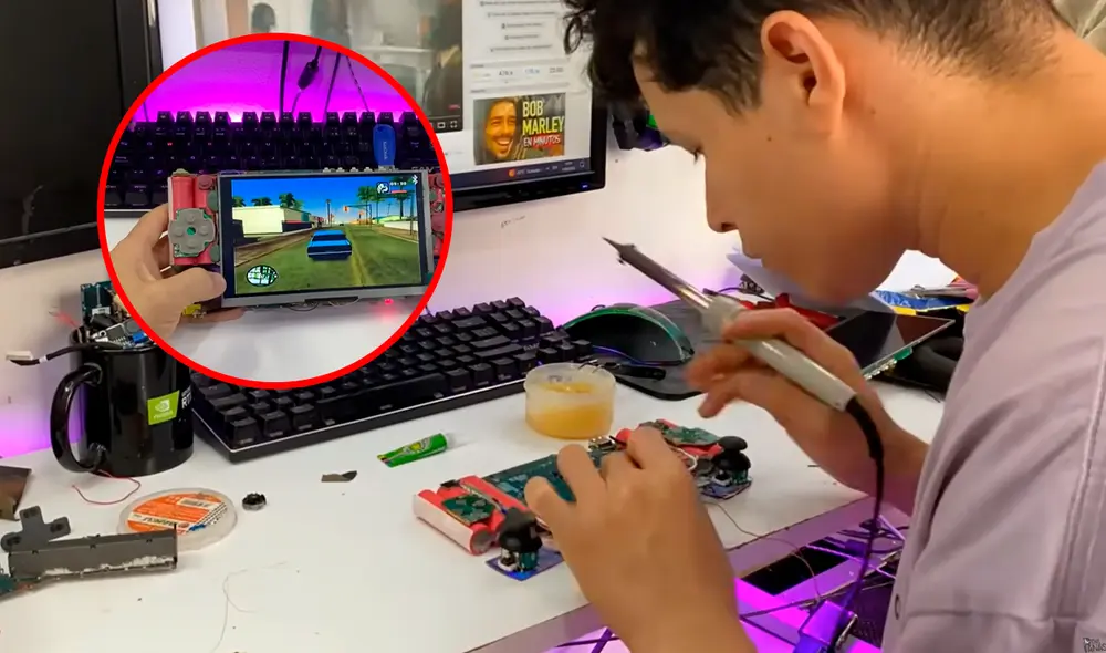 Youtuber venezolano muestra el paso a paso de cómo construir un PlayStation portátil. Foto: Víctor Sánchez/YouTube
