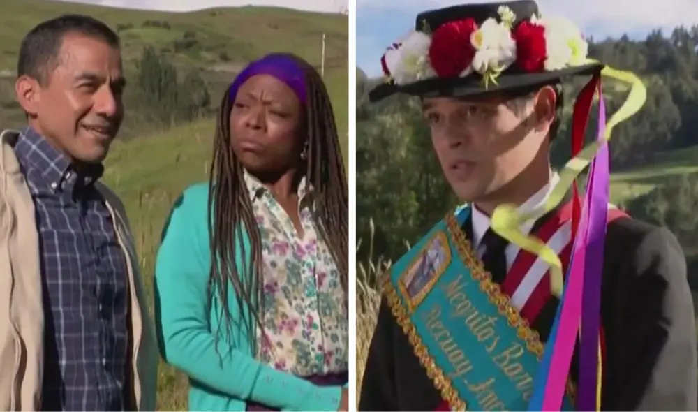 'AFHS': Cristóbal baila 'la danza de los negritos', para obtener la aprobación de Doña Rosa. Foto: composición LR/ América TV