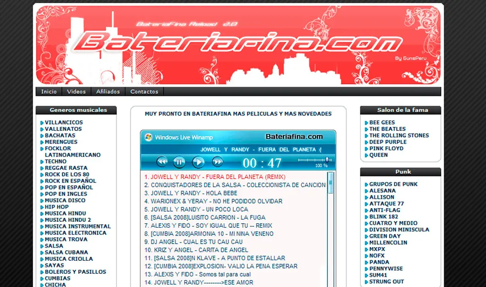 Así lucía la interfaz de Batería fina. Foto: FULL PC 49 "LA MEJOR"