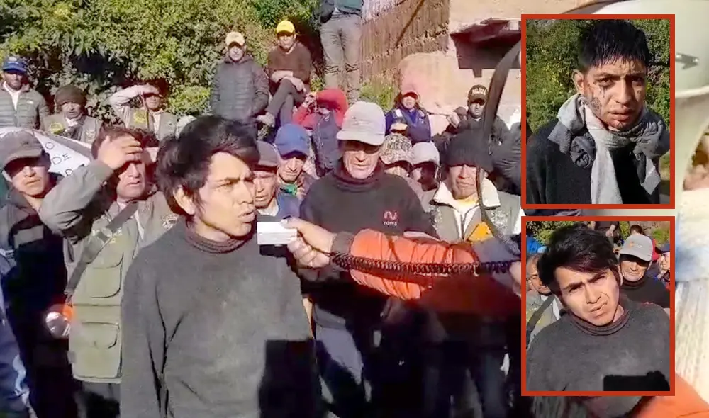 La Libertad. Sujetos fueron castigados por los integrantes de las rondas campesinas de la provincia de Bolívar. Foto: composición LR/Claudia Beltrán/captura video cortesía