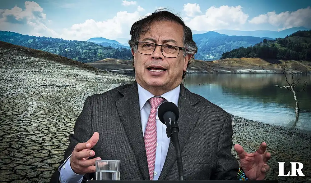 Colombia en crisis. Petro busca con día cívico evitar el bajo nivel de agua en los embalses en el país. Foto: composición LR/AFP Colombia en crisis. Petro busca con día cívico evitar el bajo nivel de agua en los embalses en el país. Foto: composición LR/AFP