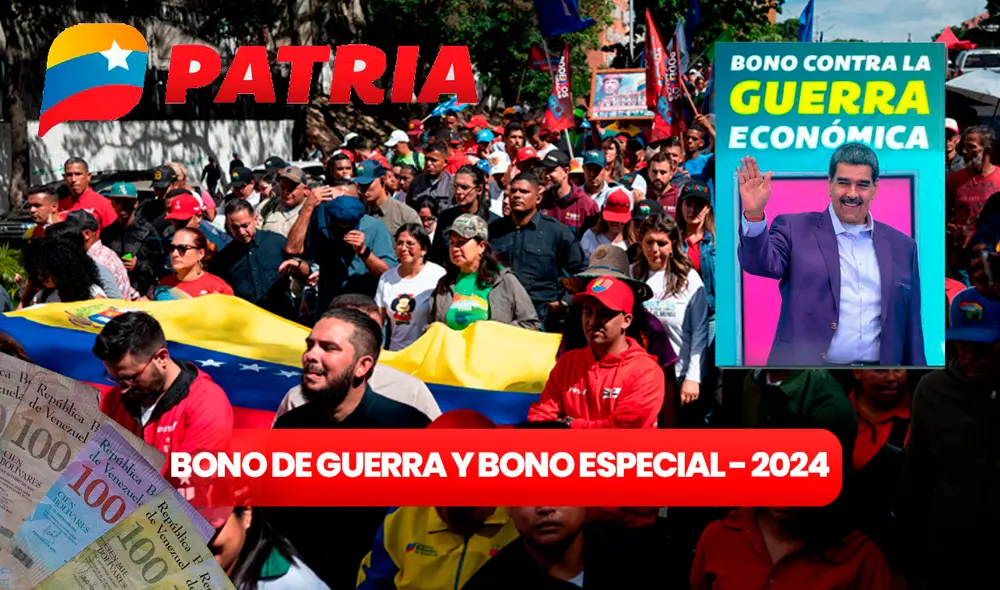 Conoce las últimas noticias del Bono de Guerra y Segundo Bono Especial de lunes 22 de abril del 2024. Foto: composición LR/Patria/AFP/Semana/Bonos Protectores Social Al Pueblo/X Conoce las últimas noticias del Bono de Guerra y Segundo Bono Especial de lunes 22 de abril del 2024. Foto: composición LR/Patria/AFP/Semana/Bonos Protectores Social Al Pueblo/X