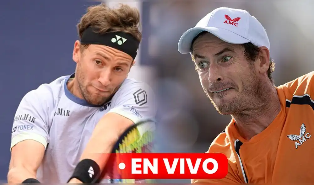 Tomás Etcheverry y Casper Ruud se verán las caras este sábado en la Pista Rafa Nadal desde las 6.30 a. m. Foto: AFP/composición LR