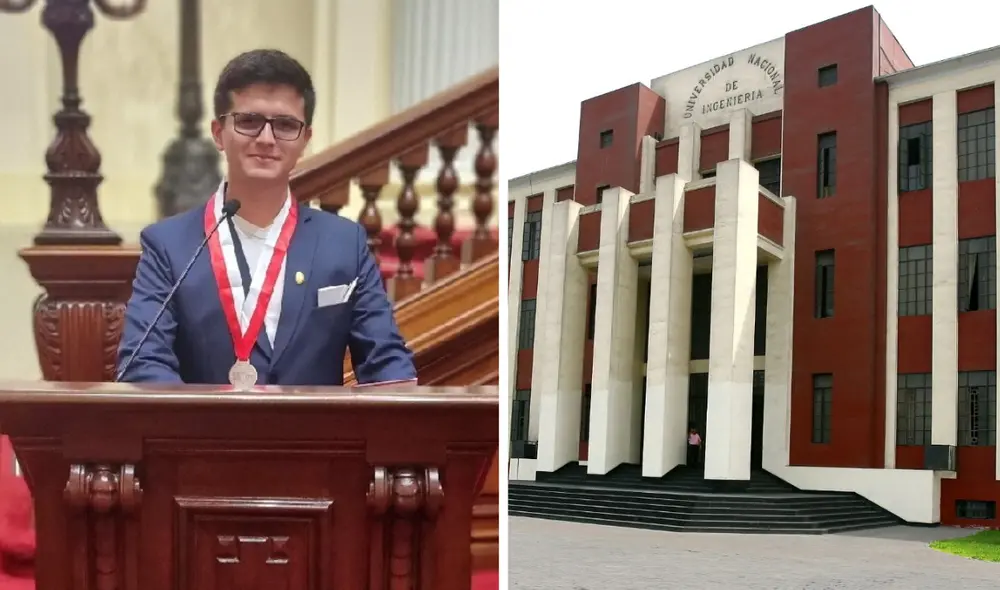 Saúl Ancco ingresó a la Universidad Nacional de Ingeniería en el año 2022 a la carrera de Ingeniería Económica. Foto: composición LR/LinkedIn/Saúl Ancco/Andina
