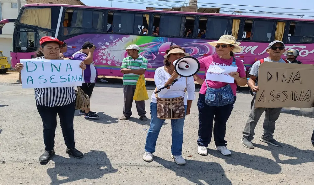 Vecinos rechazan la presencia de Dina Boluarte en Trujillo. Foto: Sergio Verde LR
