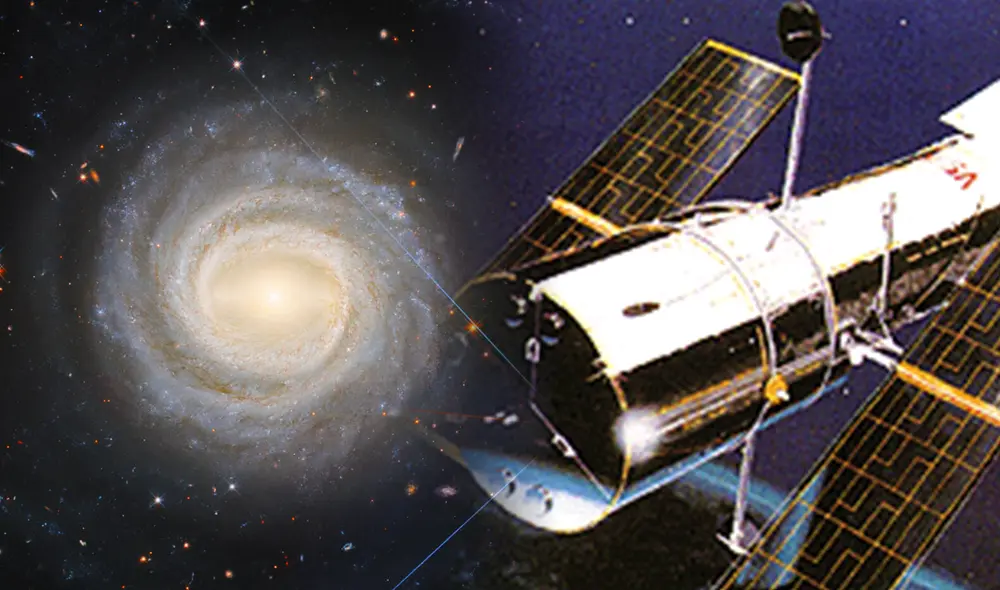 Telescopio espacial Hubble pudo captar brillante dúo galáctico estelar. Foto: HubbleSite