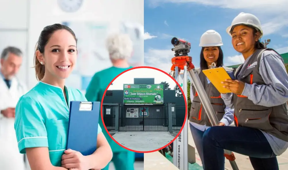 Para estudiar en este instituto público de VMT, los postulantes deben rendir un examen de admisión. Foto: composición/Gobierno del Perú/IETSP Juan Velasco Alvarado