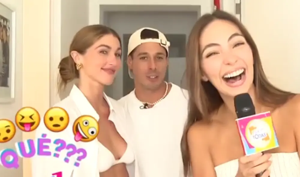 Natalie Vértiz bromeó con Hugo García sobre el incidente con Ethel Pozo. Foto: América TV Natalie Vértiz bromeó con Hugo García sobre el incidente con Ethel Pozo. Foto: América TV