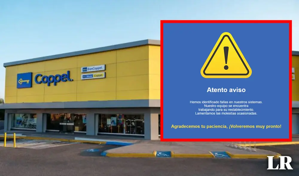 BanCoppel reanuda operaciones tras falla, pero web de Coppel sigue aún sin servicio. Foto: composición LR/Coppel BanCoppel reanuda operaciones tras falla, pero web de Coppel sigue aún sin servicio. Foto: composición LR/Coppel