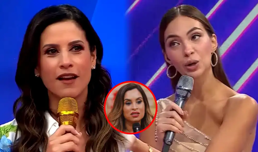 María Pía Copello y Natalie Vértiz conversaron en el programa 'Estás en todas'. Foto: composición LR/América TV