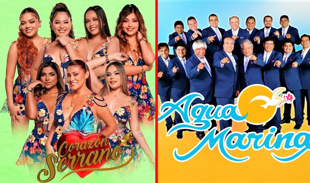 El público limeño se alista para bailar al ritmo de cumbia. Foto: composición LR/Instagram/Corazón Serrano/Agua Marina El público limeño se alista para bailar al ritmo de cumbia. Foto: composición LR/Instagram/Corazón Serrano/Agua Marina