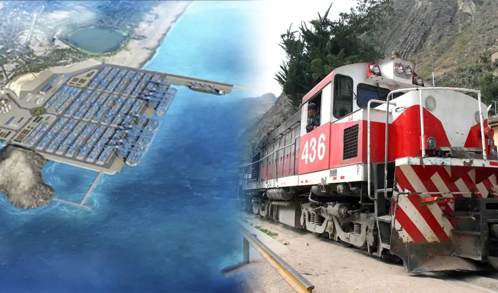 Proyecto Chancay registra gran avance y un tren contribuiría a su desarrollo. Foto: composición LR/Claudia Beltrán/LR/Andina