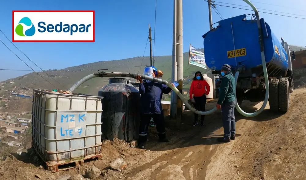 Sedapar anuncia corte de agua en Arequipa. Composición: LR / Andina