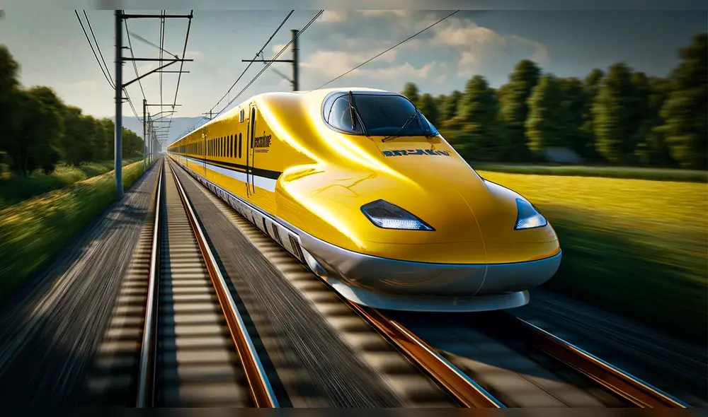 El tren construido por la empresa Brightline tendrá un costo de US$ 12.000 millones. Imagen: IA El tren construido por la empresa Brightline tendrá un costo de US$ 12.000 millones. Imagen: IA