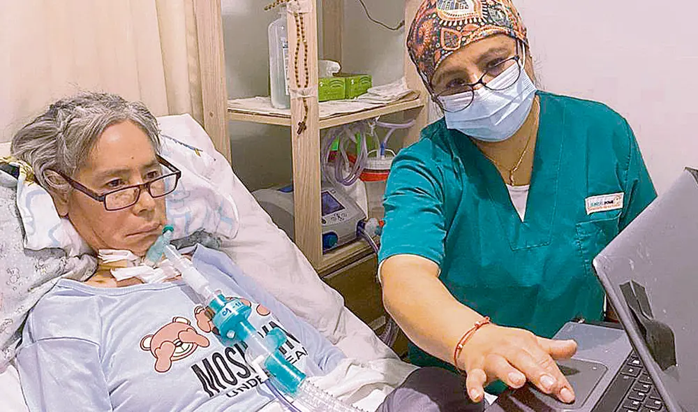 Su caso. María Benito sufre de esclerosis lateral amiotrófica. Vive postrada y pide que le suspendan el tratamiento. Foto: difusión