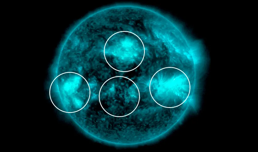 Las erupciones en el Sol ocurrieron en la mañana del 23 de abril. Foto: composición LR/NASA