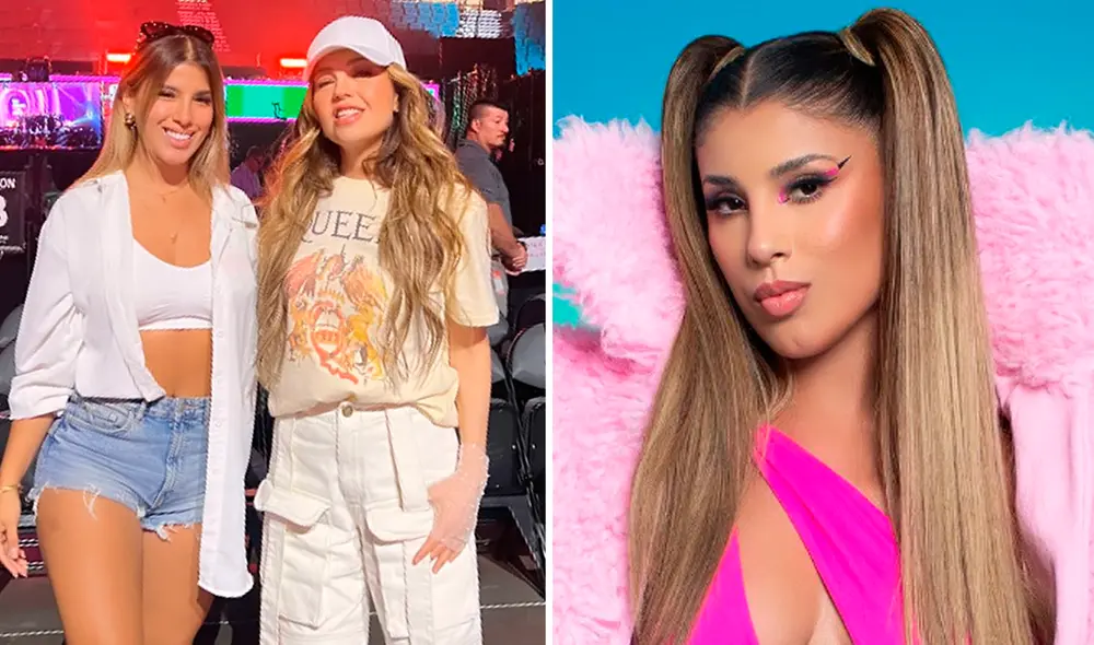 Yahaira Plasencia compartió fotos y videos con la cantante mexicana Thalía. Foto: composición LR / Instagram / Instagram