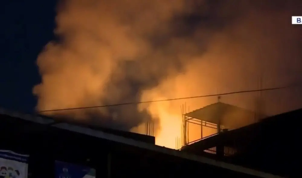 Incendio alarma a la ciudadanía del Cercado de Lima. Foto: captura Canal N.