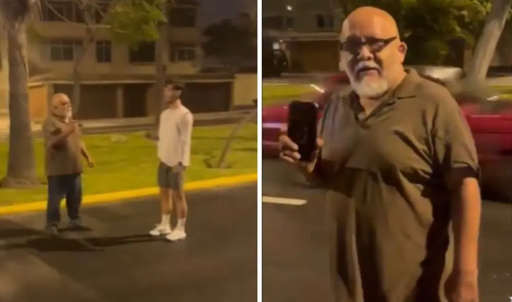 Imágenes muestran al hombre confrontando a los jóvenes. Foto: composición LR/Difusión