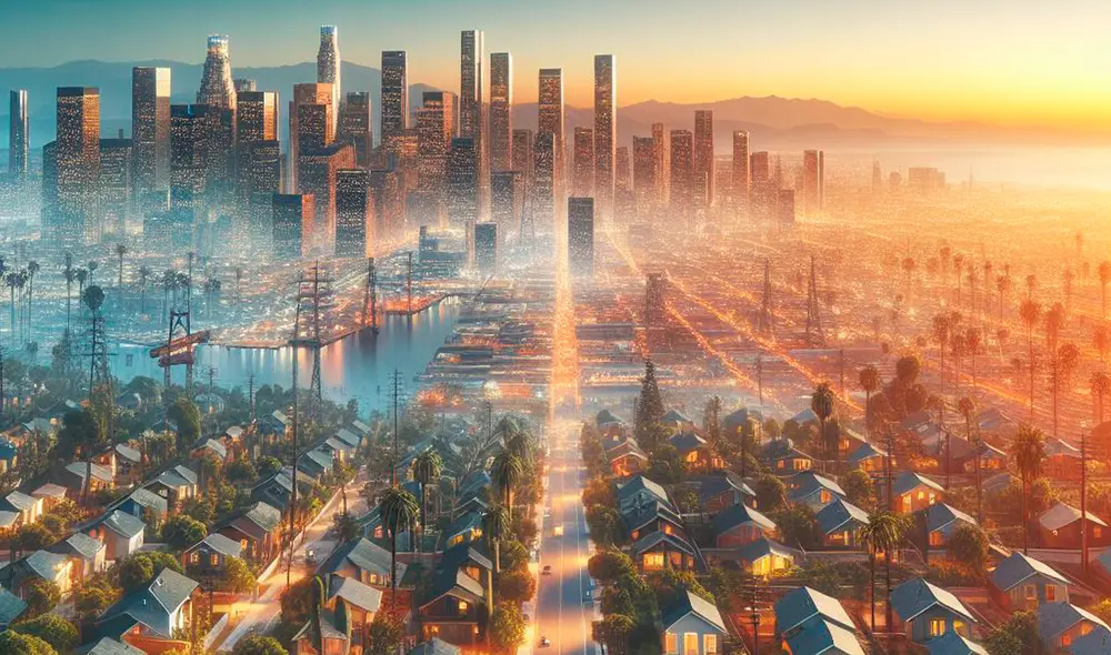 El aumento de viviendas en ciudades como Los Ángeles provocó la búsqueda de casas a bajo costo. Foto: Copilot/IA