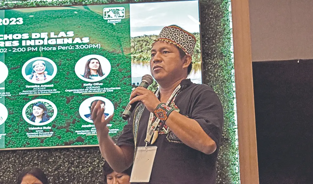 En la mira. Miguel Guimaraes Vásquez, vicepresidente de Aidesep, es amenazado por tercera vez por defender su territorio de las actividades ilícitas. Foto: difusión