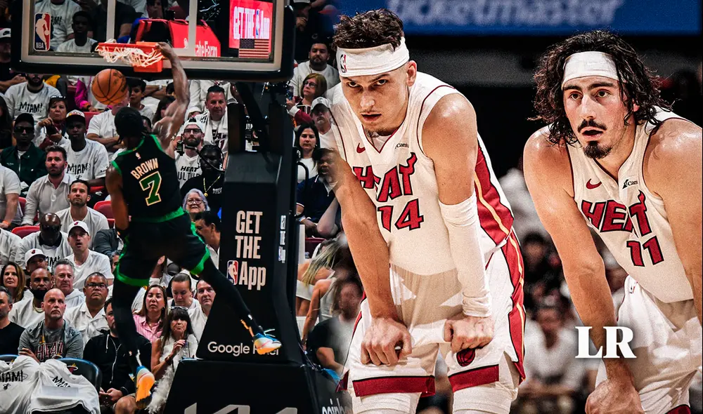 Boston Celtics dio el gope de visita ante el Miami Heat y sacó un importante triunfo que lo puso 2-1 arriba en la primera ronda de los NBA Playoffs 2024. Foto: composición LR/Celtics/Heat