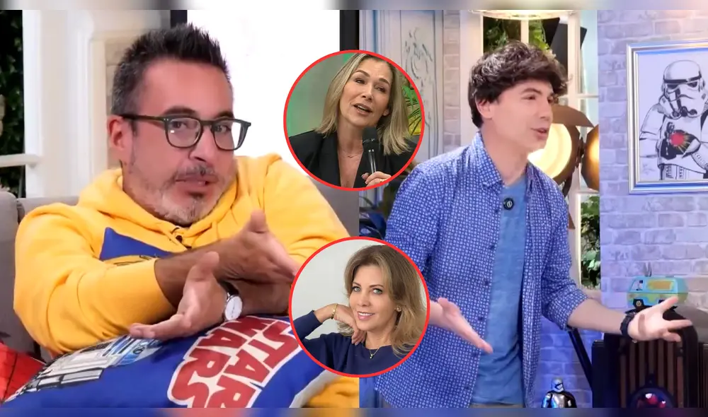 Durante el programa 'Cinescape', el conductor realizó preguntas incómodas al actor Carlos Carlín. Foto: composición/LR/difusión/América TV