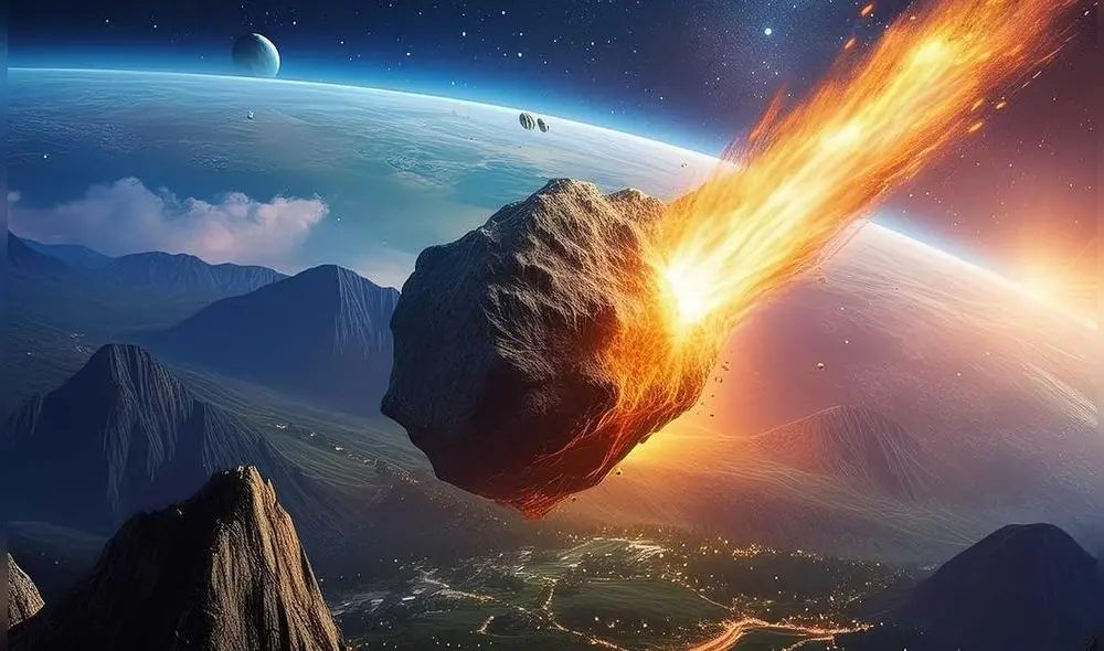 El asteroide Aphophis liberaría energía equivalente a la explosión de 10 cajas de dinamita. Foto: IA