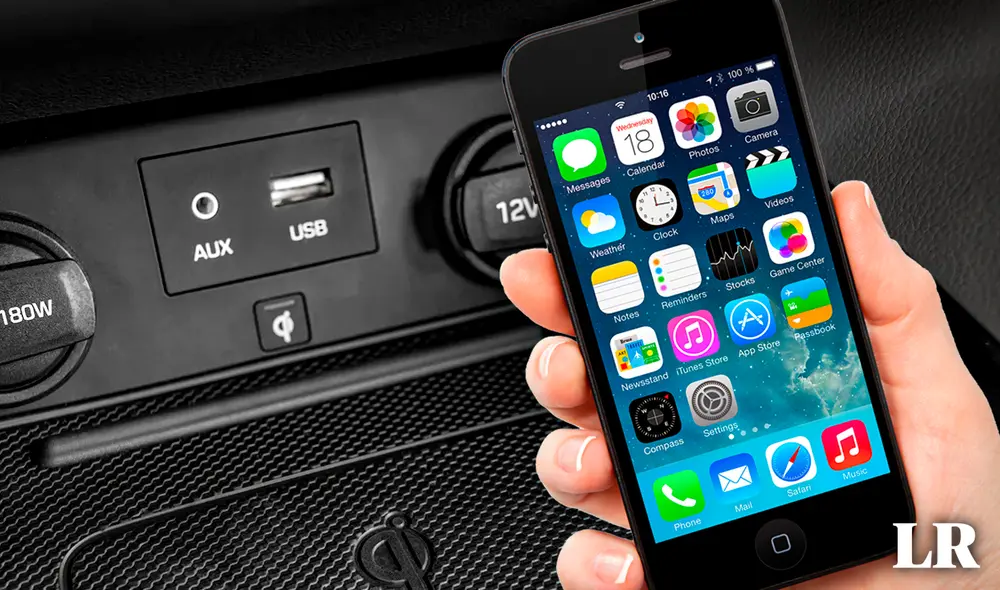 Un error casi frecuente es recurrir al puerto USB del auto para cargar los celulares. Foto: composición LR/PNG Egg/Diaqnoz