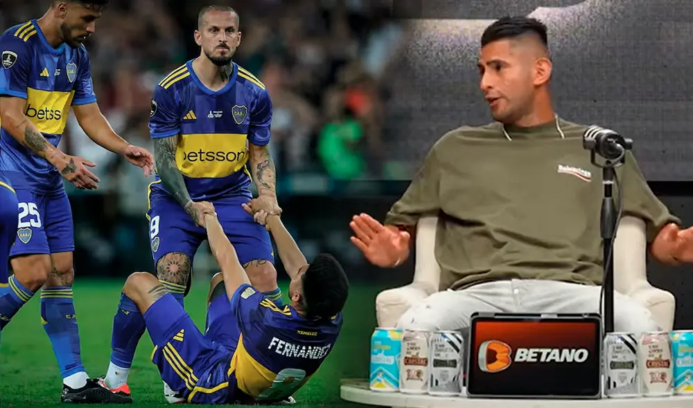 Carlos Zambrano jugó en Boca Juniors entre el 2020 y el 2022. Foto: composición LR/YouTube/'Enfocados'/La Nación