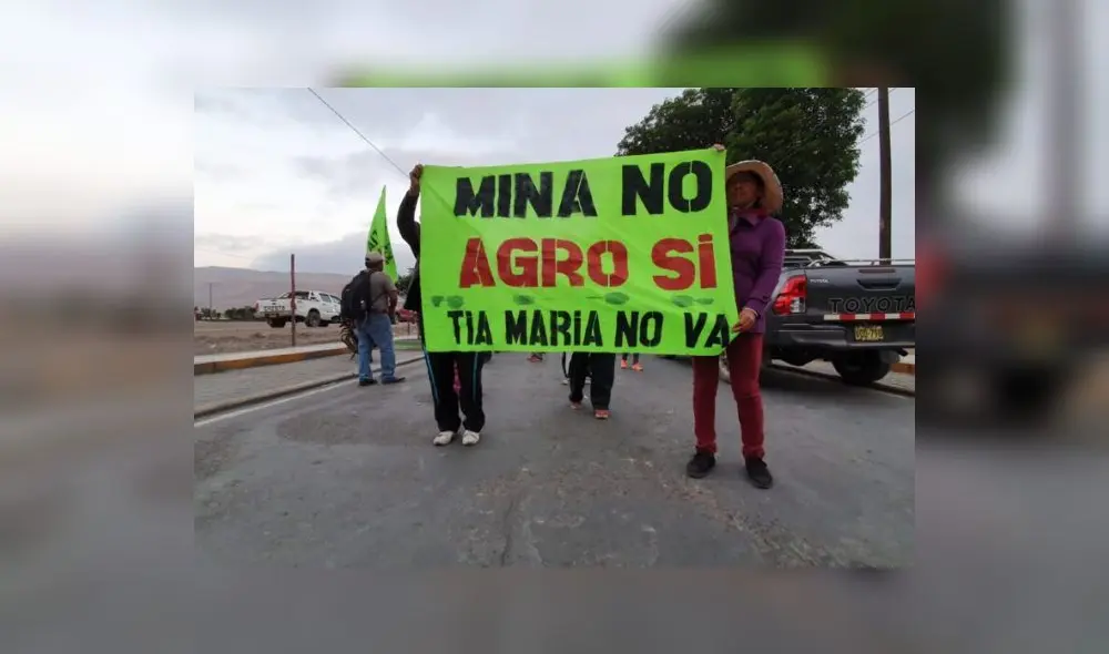 Los ciudadanos del valle del Tambo se siguen mostrando en desacuerdo. Foto: CooperAcción