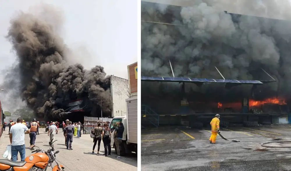 Se presume que el incendio habría sido provocado por un cortocircuito. Foto: X/RCamachoVzla Se presume que el incendio habría sido provocado por un cortocircuito. Foto: X/RCamachoVzla