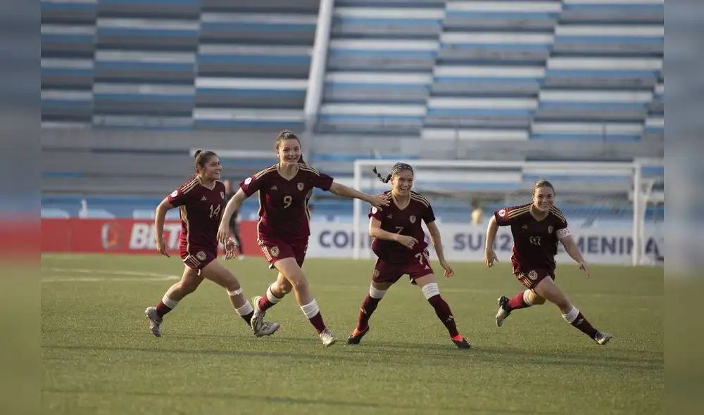 Jiménez y Barreto fueron las figuras en la goleada de Venezuela ante Perú. Foto: Venezuela.