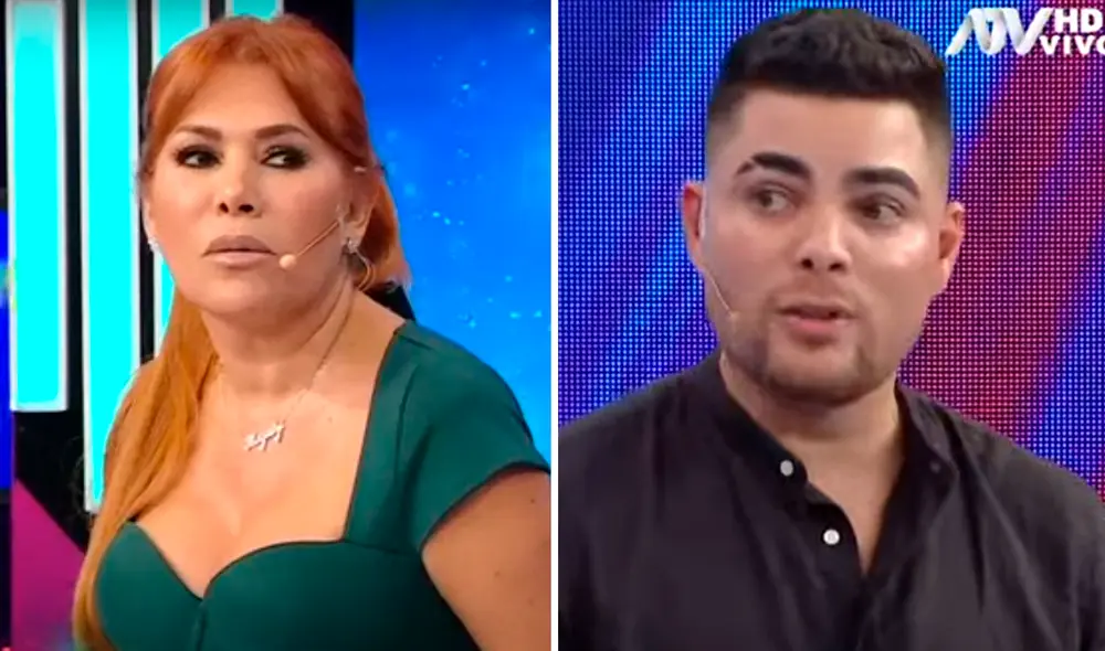 Magaly Medina recibió a Álvaro Rod en su set de televisión. Foto: composición LR / ATV